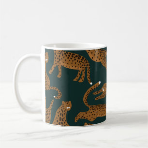 Leopard Jungle: Tierdruck Vintag. Kaffeetasse