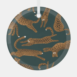 Leopard Jungle: Tierdruck Vintag. Ornament Aus Glas