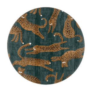 Leopard Jungle: Tierdruck Vintag. Schneidebrett