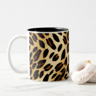 Leopard-Kaffeetasse: Chic Bürotasse Zweifarbige Tasse