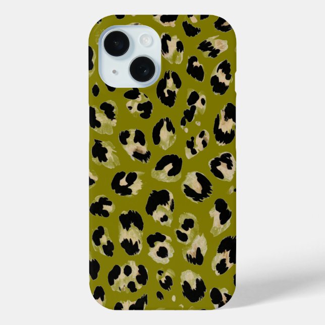 Leopard Kaki Print Case-Mate iPhone Hülle (Rückseite)