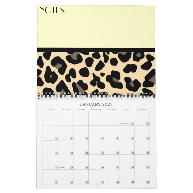 Leopard Kalender (Jan 2027)