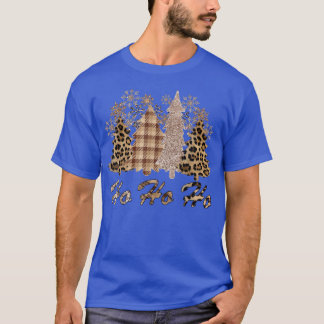 Leopard Karierten Weihnachtsbaum Frohe Weihnachtsf T-Shirt