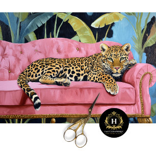 Leopard Kat Decoupage Seidenpapier