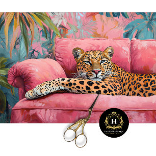 Leopard Katze Decoupage Seidenpapier