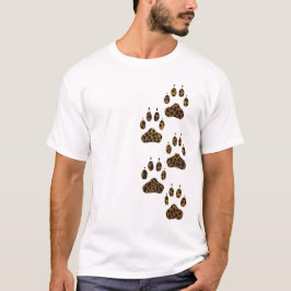 Leopard-Katzenklatsche gleitet asymmetrische Felge T-Shirt