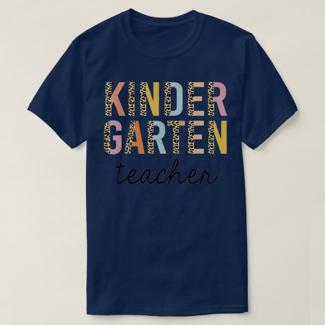 Leopard Kindergarten Kindergarten Kinder zurück zu T-Shirt (Design vorne)