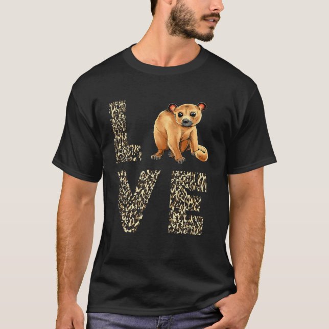Leopard Kinkajou Liebe Honey Bear Night Walker Kin T-Shirt (Vorderseite)