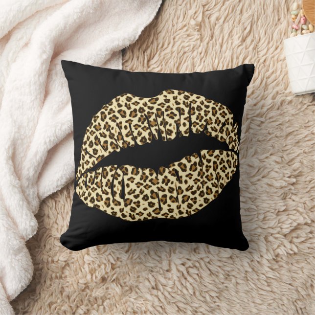 Leopard Kiss Kissen (Decke)