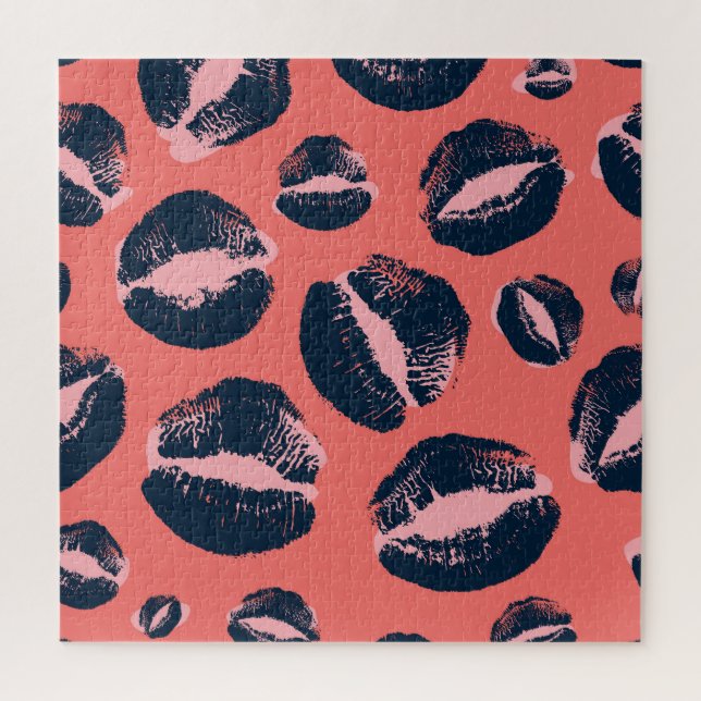Leopard Kiss: Lipstick-Mode Puzzle (Vertikal)