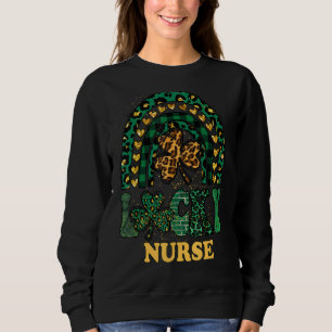 Leopard Kleeblatt Regenbogen für St Patricks Day L Sweatshirt
