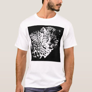 Leopard Kopf Pop Art Vorlage Elegante moderne Herr T-Shirt
