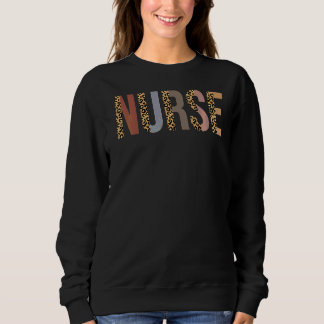 Leopard Krankenpflege Krankenpflege Apparel for Wo Sweatshirt
