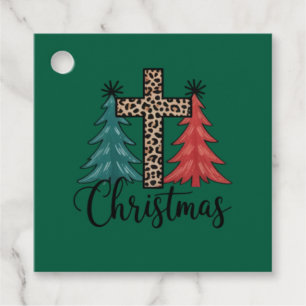 Leopard Kreuz Weihnachtsbäume Christlich Geschenkanhänger
