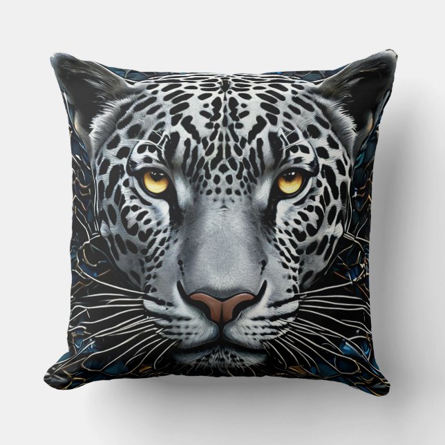 Leopard-Kunst Kissen (Vorderseite)