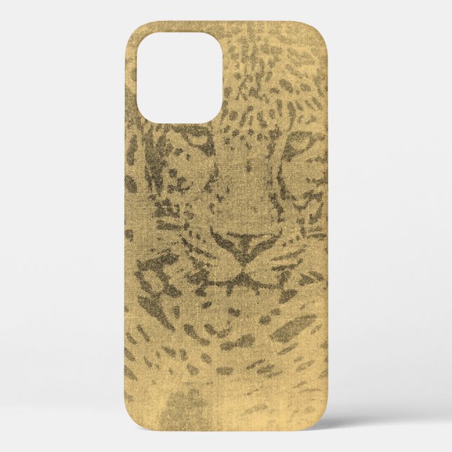 Leopard Kunst Vintage Case-Mate iPhone Hülle (Rückseite)
