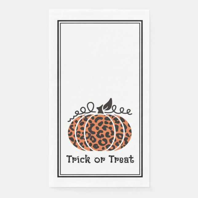 Leopard-Kürbis-Druck Serviette (Vorderseite)