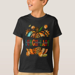 Leopard Kürbis Herbst Thanksgiving Mittagessen Lad T-Shirt