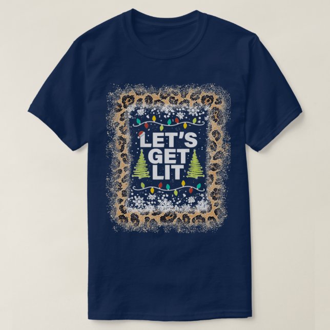 Leopard Lasse Lit Funny Christmas T-Shirt (Design vorne)