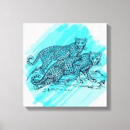 Leopard Leinwanddruck