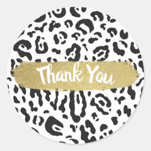 Leopard Leopard Party Runder Aufkleber
