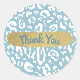 Leopard Leopard Party Runder Aufkleber