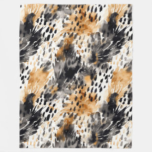 Leopard-Leopard-Tier Fleecedecke