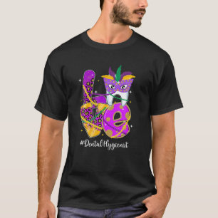 Leopard LIEBE Dental Hygienist Mardi Gras Carnival T-Shirt