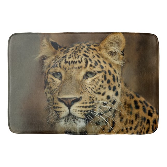 Leopard Liebe Kunst Badematte (Vorderseite)
