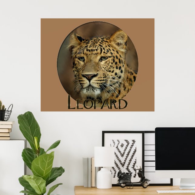 Leopard Liebe Kunst Poster (Heimbüro)