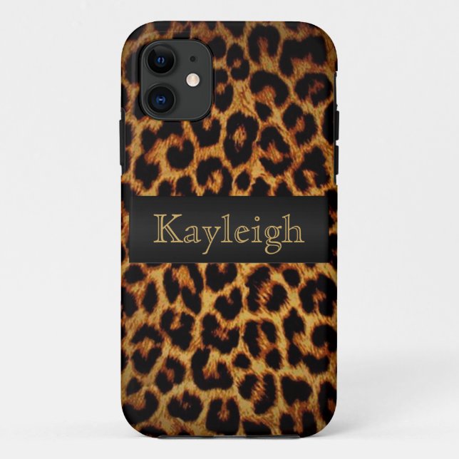 Leopard-Liebe personalisiert Case-Mate iPhone Hülle (Rückseite)