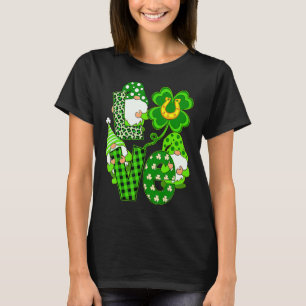 Leopard Liebe Three Gnomes Lucky Kleeblatt St Patr T-Shirt