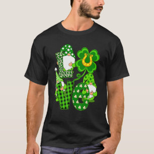 Leopard Liebe Three Gnomes Lucky Kleeblatt St Patr T-Shirt
