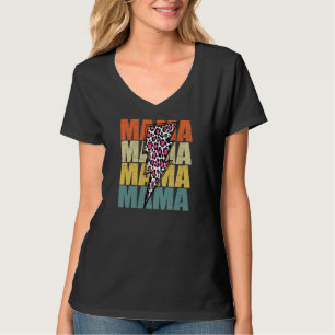 Leopard Lightning Bolt Cheetah Mama Animal Print  T-Shirt