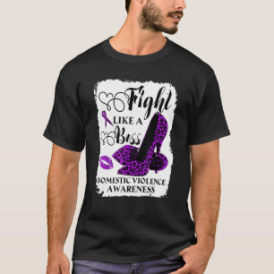 Leopard Lila Kampf wie eine Boss-Gewalt T-Shirt
