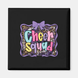 Leopard Lila Kokette Cheer Cheerleader Schleife Mä Magnet