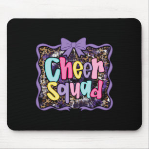 Leopard Lila Kokette Cheer Cheerleader Schleife Mä Mousepad