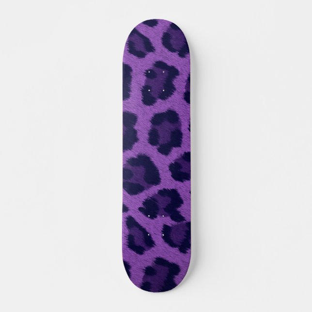 "LEOPARD" (LILA) Skateboard (Vorne)