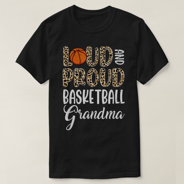 Leopard Loud Proud American Basketball Oma Fam T-Shirt (Design vorne)