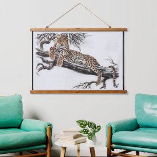 Leopard Lovers Wandteppich Mit Holzrahmen