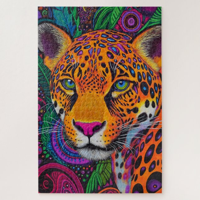 Leopard Luminous  Puzzle (Vertikal)