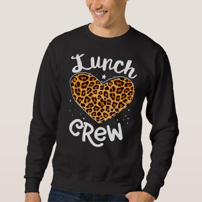 Leopard Lunch Crew Group Matching School Cafeteria Sweatshirt (Vorderseite)