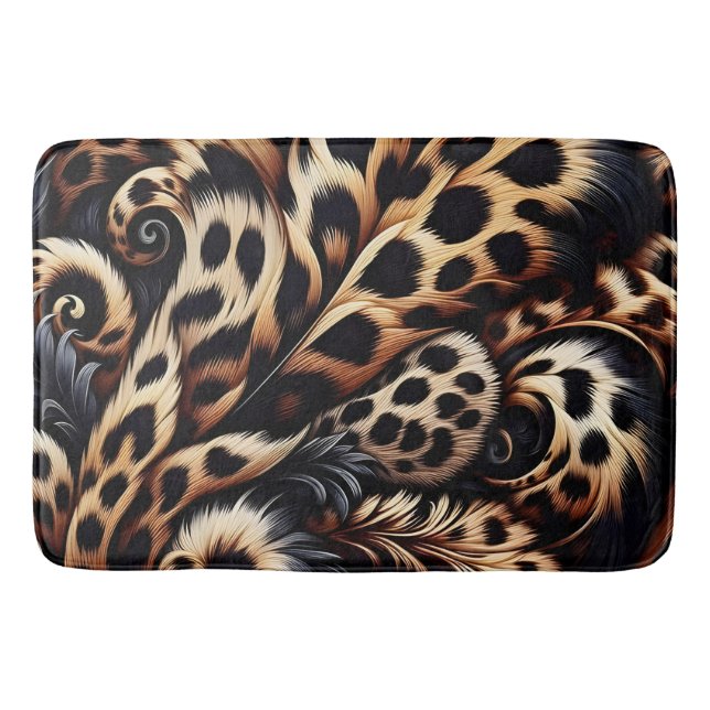 Leopard Luxe: Schlafen mit Fierce Style Badematte (Vorderseite)