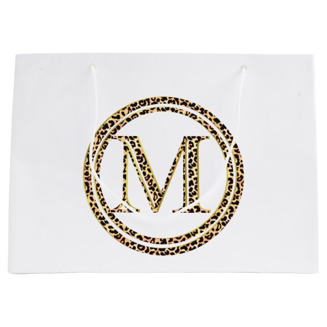 Leopard M Große Geschenktüte (Vorderseite)
