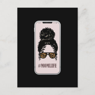 Leopard Mama, Fun Selfie Mama Life, Funny Leopard Postkarte