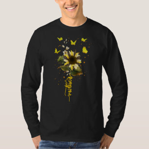 Leopard Mama Sunflower Cheetah Botanische Mama T-Shirt