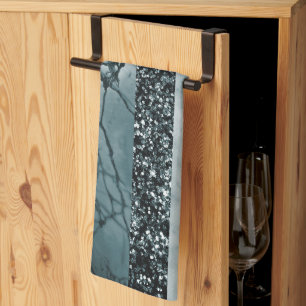 Leopard Marmor Glitter Streifen Glam 2 Geschirrtuch