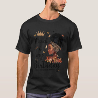 Leopard März ist mein Geburtstag Ja den ganzen Mon T-Shirt