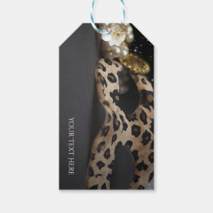 Leopard Masquerade Maske & Perlen Geburtstagsfeier Geschenkanhänger