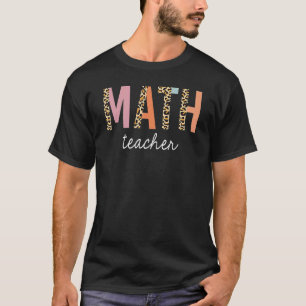 Leopard Mathematiklehrer Niedlich zurück zur Schul T-Shirt